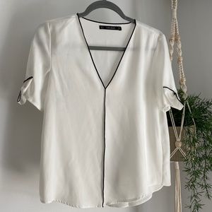 Zara White Blouse